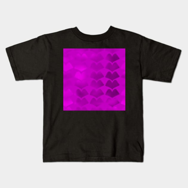 Jewel Ginkgo Single Hue Array Magenta 5748 Kids T-Shirt by ArtticArlo